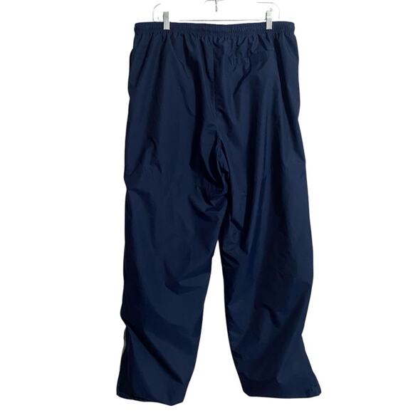 VTG 90s Y2K Nike Windbreaker lined pants Navy Blue Swoosh Zip Pockets Men’s XXL - Picture 9 of 16